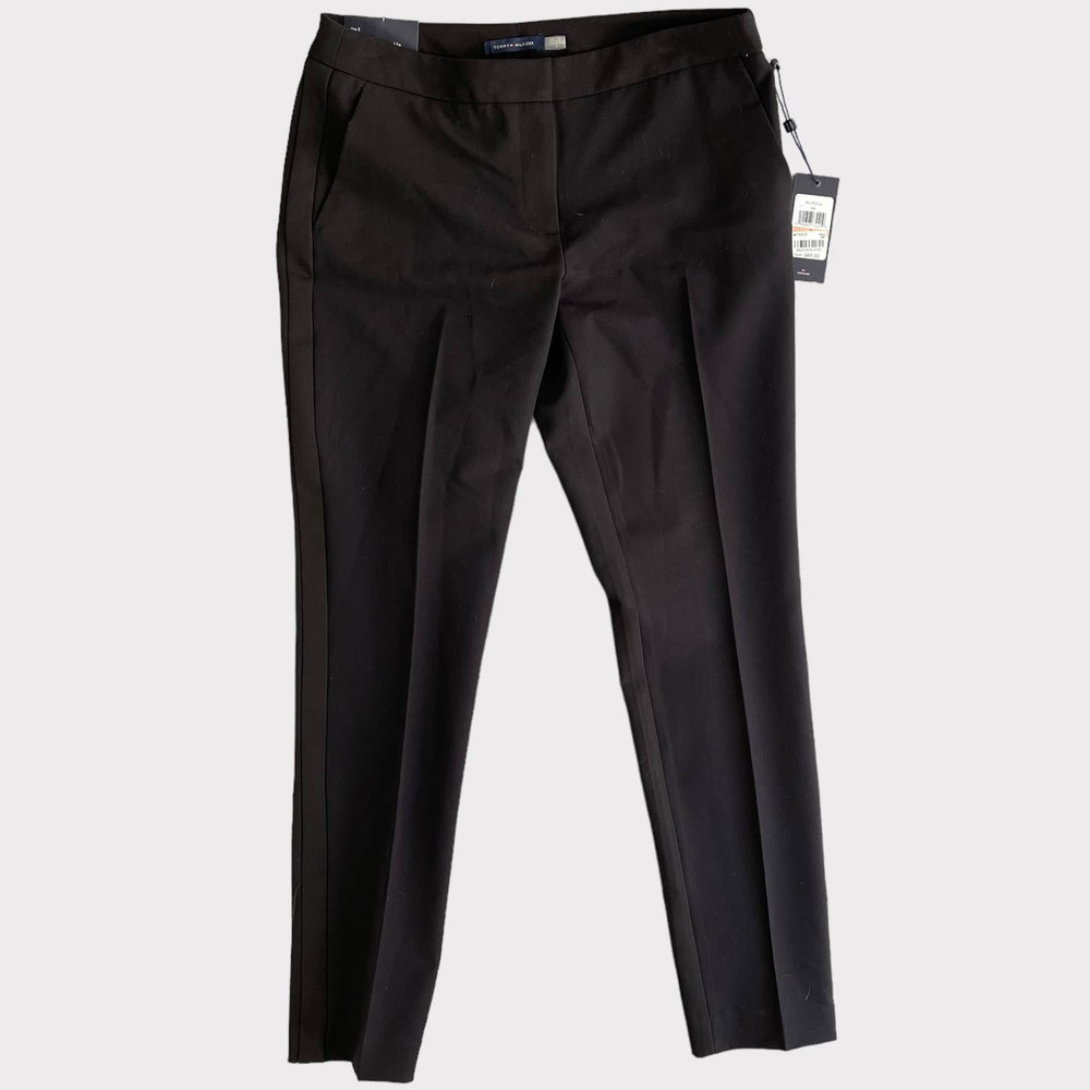 Tommy Hilfiger Size 2 Princeton Slim Ankle Pants Black NEW NWT